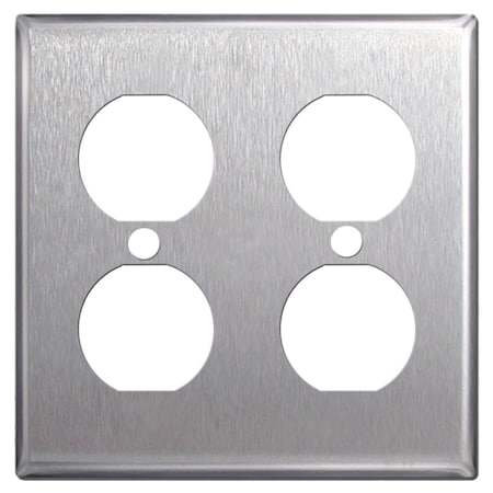 Electriduct Stainless Steel Wall Plates Light Switch Covers - Electriduct, PK1 WP-ED-SS-2G-4O-5PK